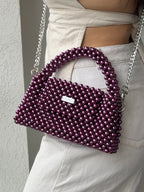 Bag Lia - Bolso de perlas Morado