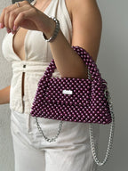 Bag Lia - Bolso de perlas Morado