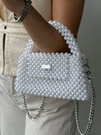 Bag Serenity - Bolso de perlas blanca