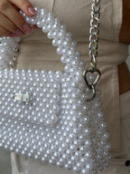 Bag Serenity - Bolso de perlas blanca